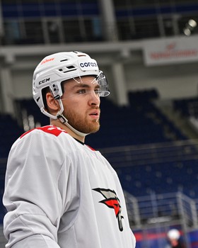 Раскатка «Авангарда» перед матчем в Тольятти