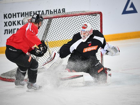 Раскатка "Авангарда" перед матчем с "Адмиралом"
