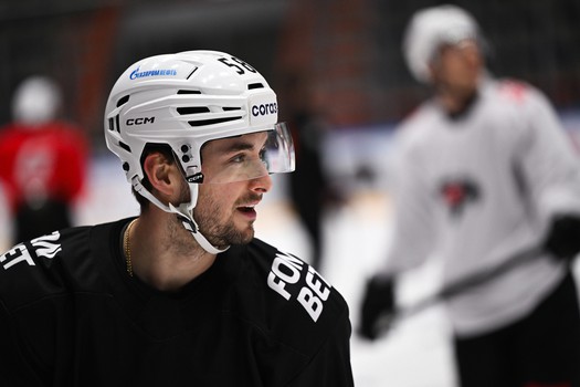 Тренировка «Авангарда» перед матчем в Хабаровске