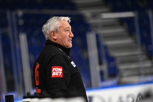 Раскатка «Авангарда» перед матчем в Уфе