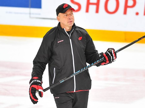 Раскатка "Авангарда" перед матчем с московским "Динамо"