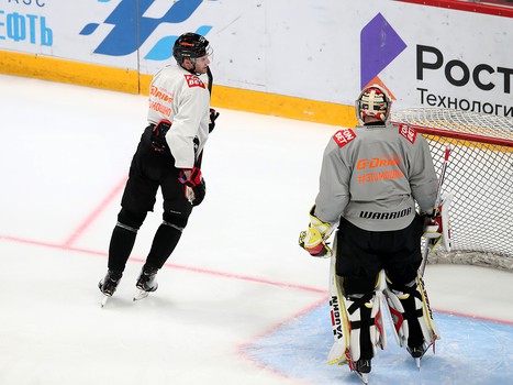 Раскатка «Авангарда» перед матчем с «Металлургом»