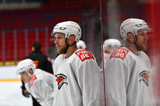 Раскатка «Авангарда» перед матчем в Балашихе