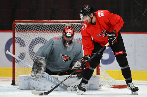 Раскатка «Авангарда» перед матчем с «Металлургом»