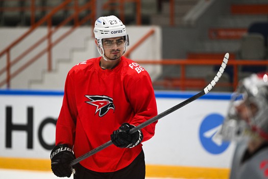 Тренировка «Авангарда» перед матчем в Хабаровске