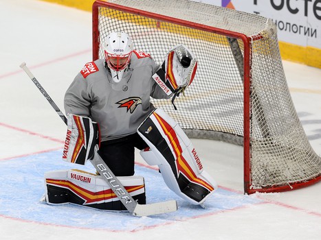 Раскатка «Авангарда» перед матчем в Нижнем Новгороде