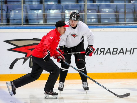 Раскатка «Авангарда» перед матчем с «Витязем»