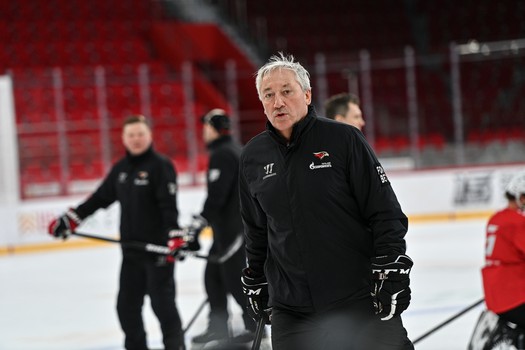 Тренировка «Авангарда» перед матчем в Екатеринбурге