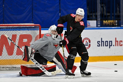 Раскатка «Авангарда» перед матчем в Ярославле