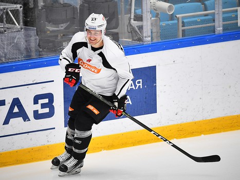 Раскатка "Авангарда" перед выездным матчем с "Барысом"