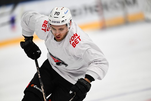 Раскатка «Авангарда» перед матчем в Минске