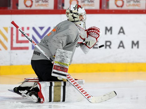 Раскатка «Авангарда» перед матчем в Екатеринбурге