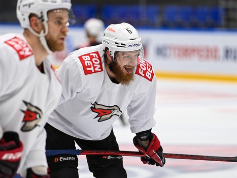 Раскатка «Авангарда» перед матчем в Нижнем Новгороде