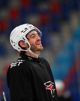 Тренировка «Авангарда» перед матчем в Нижнекамске