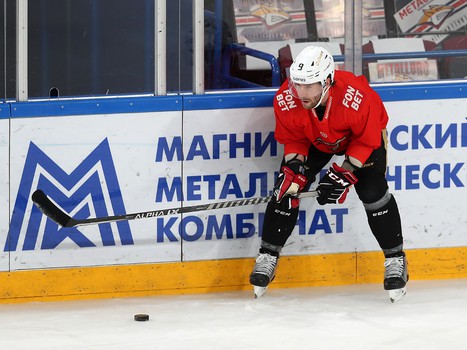 Тренировка «Авангарда» перед первым матчем серии в Магнитогорске