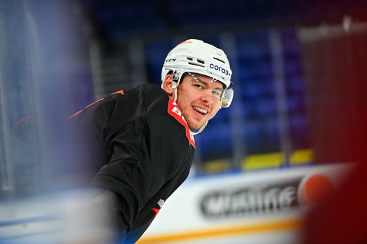 Раскатка «Авангарда» перед матчем в Новосибирске