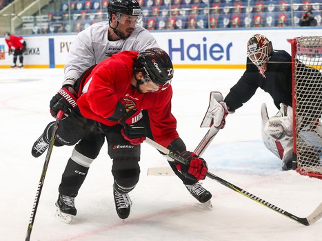 Раскатка «Авангарда» перед третьим матчем серии с «Барысом»