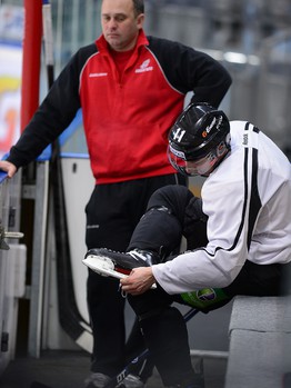 Раскатка "Авангарда" перед матчем со "Спартаком" 16.01.2014
