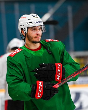 Раскатка «Авангарда» перед матчем в Череповце