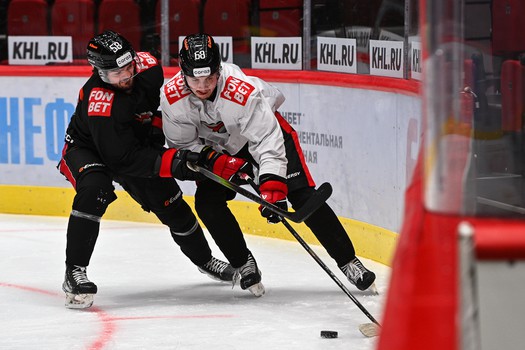 Тренировка «Авангарда» перед матчем с «Барысом»