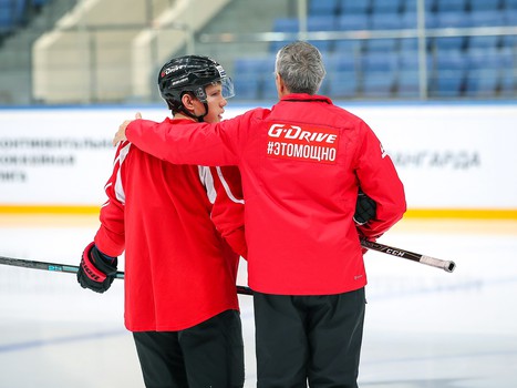 Раскатка «Авангарда» перед матчем с «Торпедо»