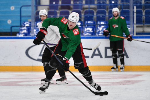 Тренировка «Авангарда» перед матчем в Нижнекамске