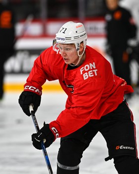 Тренировка «Авангарда» перед матчем в Екатеринбурге