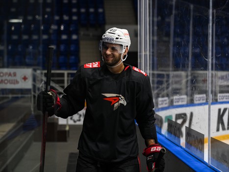 Раскатка «Авангарда» перед матчем в Нижнем Новгороде