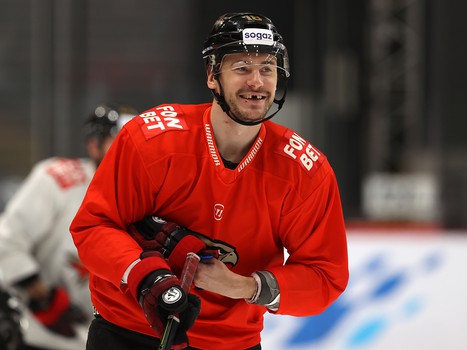 Раскатка «Авангарда» перед матчем с рижским «Динамо»