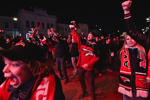 Фан-зона «Авангарда» на Пешеходном Любинском