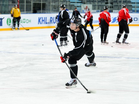 Раскатка "Авангарда" перед домашним матчем со "Спартаком"