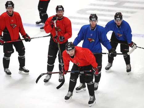 Раскатка «Авангарда» перед матчем с «Автомобилистом»