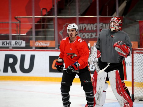 Тренировка «Авангарда» перед вылетом в Череповец