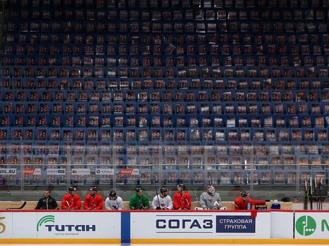 Раскатка «Авангарда» перед матчем с рижским «Динамо»