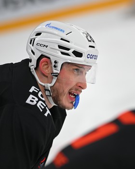 Раскатка «Авангарда» перед матчем в Тольятти