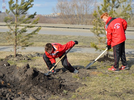 Субботник у "Арены Омск"