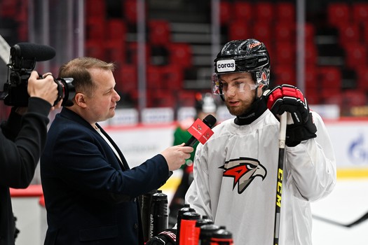 Раскатка «Авангарда» перед матчем с «Салаватом Юлаевым»