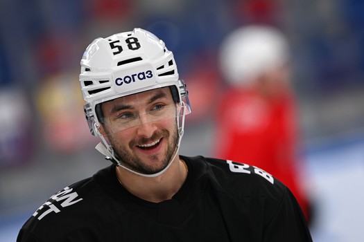 Тренировка «Авангарда» перед матчем в Нижнекамске