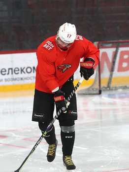 Тренировка «Авангарда» перед четвёртым матчем серии с «Автомобилистом»