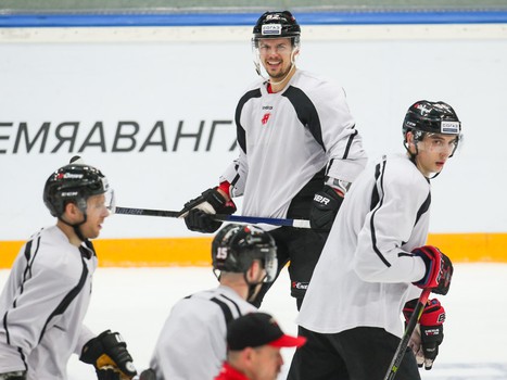 Раскатка «Авангарда» перед матчем с «Барысом»