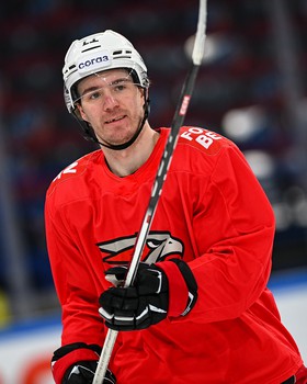 Раскатка «Авангарда» перед матчем в Магнитогорске