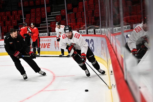 Тренировка «Авангарда» перед матчем с «Автомобилистом»