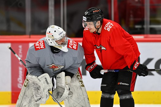 Раскатка «Авангарда» перед вторым матчем серии с «Локомотивом»