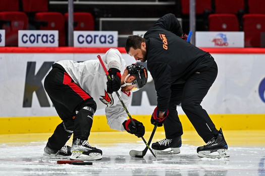 Тренировка «Авангарда» перед матчем с «Адмиралом»