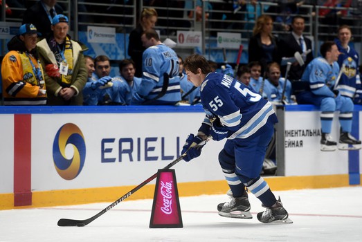 Евгений Медведев и Егор Мартынов на Мастер-шоу Матча звезд КХЛ в Астане