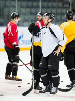 Раскатка "Авангарда" перед матчем с "Ак Барсом"