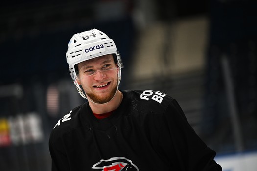 Раскатка «Авангарда» перед матчем в Минске