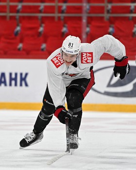 Тренировка «Авангарда» перед матчем в Екатеринбурге