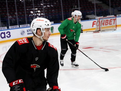 Тренировка «Авангарда» перед четвёртым матчем серии с «Металлургом»