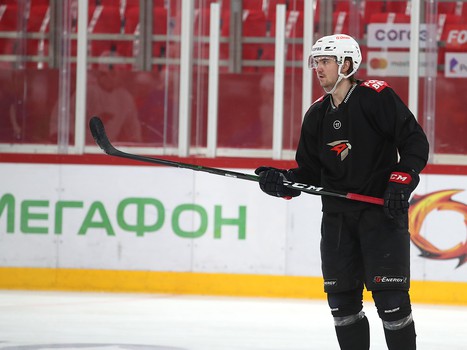 Тренировка «Авангарда» перед четвёртым матчем серии с «Автомобилистом»